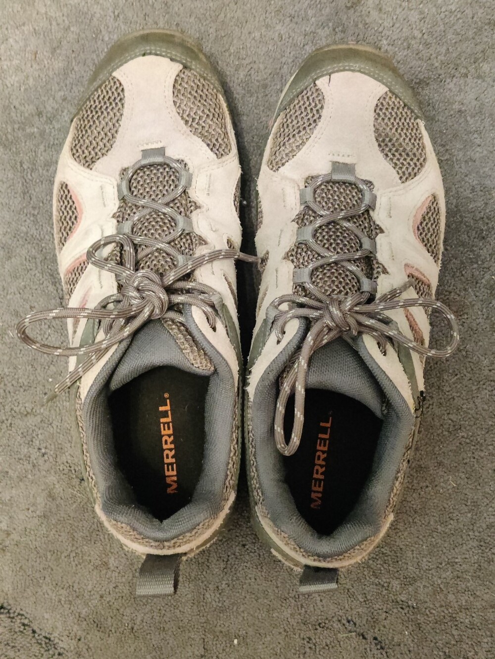 Merrell Hiking Shoes Grey And Pink Women's Size 10 Waterproof - Picture 2 of 12